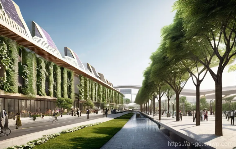 기후 변화와 도시 개발 계획 - **Prompt 1: A Thriving, Sustainable Arab Metropolis**
"An aerial, wide-angle shot of a futuristi...